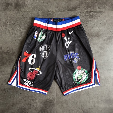 Men NBA superme Black Nike Shorts 0416